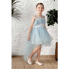 Mnk Baby & Kids Uzun Kuyruk Tütülü Askılı Kız Filira Elbise MNK0584