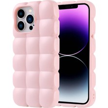 Ekılıf Apple iPhone 14 Pro Max - Kılıf Parlak Esnek Silikon Dom Dom Kapak - Pembe