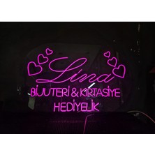 Çizgi Neon Cizgineon Kişye Özel Neon Led Işıklı Duvar Dekarasyon