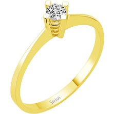 Sirius G Renk 0,15 Karat Pırlanta Tektaş Yüzük
 0423R0166