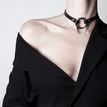 NØ Ring Choker BW (Gümüş)