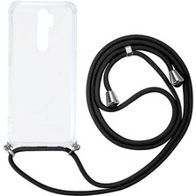 Ekılıf Oppo A9 2020 - Kılıf Şeffaf Ip Askılı Koruyucu X-Rop Kapak - Şeffaf