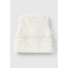 Kız Çocuk Ekru Peluş Yelek