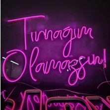 Çizgi Neon Cizgineon Tırnağım Olamassın Işıklı Neon Led Duvar Dekarasyon