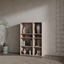 Lime Suntalam Kitaplık ( 140 x 100 x 37 ) Hareli Ceviz (Mat)