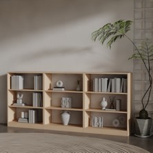 Lucca 3 'lü Suntalam Kitaplık ( 106 x 240 x 28 ) Cappicino