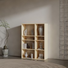 Lime Suntalam Kitaplık ( 140 x 100 x 37 ) Krem ( Mat )