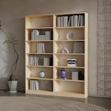 Alizya Suntalam Kitaplık ( 200 x 160 x 28 ) Krem ( Mat )