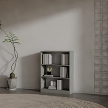 Lucca Suntalam Kitaplık ( 106 x 80 x 28 ) Antrasit ( Mat )
