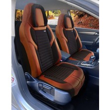 Oto Koltuk Kılıfı Pum Serisi Ön ve Arka Set Bordo Siyah