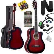 Midex MGX-100RD-BAG Üst Seviye Klasik Gitar 4/4 Sap Ayarlı