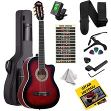 Midex MGX-100RD-BAG Üst Seviye Klasik Gitar 4/4 Sap Ayarlı