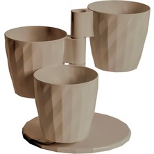 Bliss Dönence Dekoratif 3'lü Takım Saksı