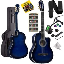 Midex MGX-100BL-BAG Üst Seviye Klasik Gitar 4/4 Sap Ayarlı