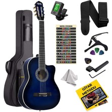 Midex MGX-100BL-BAG Üst Seviye Klasik Gitar 4/4 Sap Ayarlı