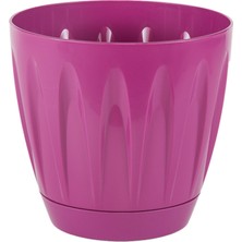 Bliss Papatya Saksı 6 Lt Parlak Plastik Kendinden Tabaklı Drenajlı Çiçek Saksısı