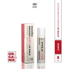 Monoibio Buriti Organik Onarıcı Dudak Bakım Kremi - Kuru ve Çatlak Dudaklar İçin Nemlendirici Lip Balm 5 ml