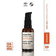 Monoibio Saffron Anti-Aging Yüz Bakım Yağı - Kolajen Yapısı Güçlendirici Organik Sertifikalı Serum 30 ml