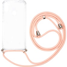 Ekılıf Samsung Galaxy A11 - Kılıf Şeffaf Ip Askılı Koruyucu X-Rop Kapak - Şeffaf