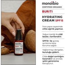 Monoibio Buriti Organik Nemlendirici Cilt Bakım Kremi - Günlük Nemlendirici Güneş Koruyucu SPF 15 Krem 50 ml