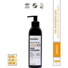 Monoibio Jojoba Kuru Hassas Ciltler için Organik Yüz Temizleme Jeli - Nemlendirici Yüz Temizleme Jeli 250 ml