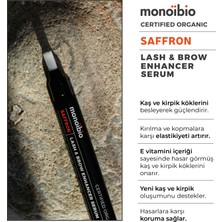 Monoibio Saffron Güçlendirici Organik Kaş ve Kirpik Serumu - Kaş Dolgunlaştırıcı Kirpik Uzatıcı Bakım Yağı