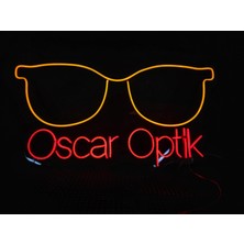 Çizgi Neon Cizgineon Gözlük Neon LED Işıklı Duvar Dekarasyon