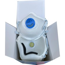 Ant Beyaz Ventilli Ffp2 Nr Toz Iş Güvenlik Sanayi Boya Konik Maske - 25 Adetlik Paket