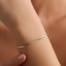 Bayar Gold 14 Ayar Altın Ezme Gurmet Bileklik