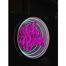 Çizgi Neon Cizgineon Sonsuzluk Ayna Neon LED Işıklı Duvar Dekarasyon