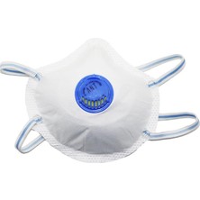 Ant Beyaz Ventilli FFP2 Nr Boya Konik Maske - 25 Adetlik 10 Paket