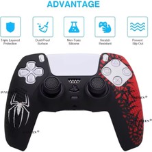 CRK Tech Ps5 Dualsense Spiderman Desenli Gamepad Uyumlu Slikon Kılıf Case