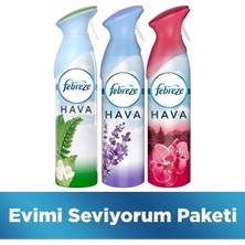 Febreze ile Evimi Seviyorum Paketi (Lavanta Konforu & Japon Kiraz Çiçekleri & Dağ Esintisi)