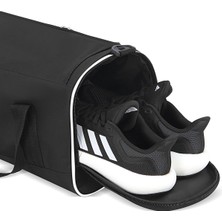 Youth Siyah Spor ve Seyahat Çantası Ayakkabı Bölmeli Omuz Askılı Unisex Fitness Çantası Youth