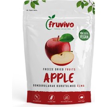 Fruvivo Dondurularak Kurutulmuş Elma 20 gr,  Vegan, Glutensiz Kurutulmuş Meyveler