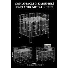 53x53 cm Metal Sepet Promosyon Sepeti Teşhir Sepeti Stüdyo Çok Amaçlı Sepet