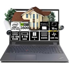 Lenovo Thinkpad Mws P16 V2 Intel Core I9-13980HX 32GB 8tb SSD RTX3500 Ada 12GB W11P 16" Taşınabilir Iş Istasyonu Workstation 21FA000GTX-A4