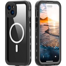 Apple iPhone 15 Kılıf 1-1 Su Geçirmez Kılıf-Siyah