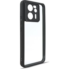 ZORE Xiaomi Mi 13T Pro Kılıf Kamera Korumalı Şeffaf Arka Yüzey Zore New Roll Kapak-Siyah