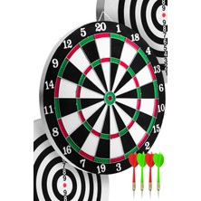 12 Inç Çift Taraflı Dart Tahtası Seti 6 Çelik Oklu Dart Hedef Tahtası Oyunu Takımı Dart Seti 518