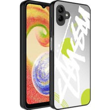 Galaxy A04 Kılıf Aynalı Desenli Kamera Korumalı Parlak Zore Mirror Kapak-Yazı