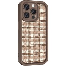ZORE Apple iPhone 14 Pro Kılıf Kamera Korumalı Baskılı Arka Yüzey Zore Klas Kapak-Açık Kahve