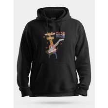 Nirvoda Gitarist Zürafa Unisex Kapüşonlu Sweatshirt