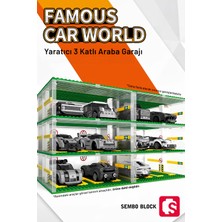 Sembo Block Famous Cars Araç Park Yeri 6 Araç Için 130 Parça Yapı Blokları  ile Uyumlu (607341)