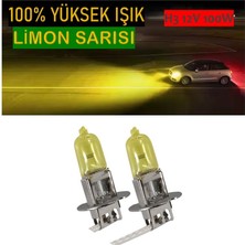 H3 Limon Sarısı 12V/100W Ampul Seti 2'li