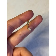 2D2B Nature Cerrahi Çelik Zirkon Taşlı Sallantılı Damla  Helix Halka Piercing