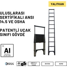 Telescopics 3.8m Kevlar Yalıtkan/Yüksek Gerilime Dayanıklı Uzatma Teleskopik Merdiven AC25KV - 1600EKP