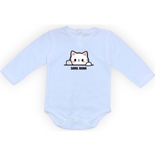 Mnk Baby & Kids Sarıl Bana Kedi Baskılı Bebek Body Zıbın Çıtçıtlı Badi