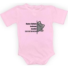 Mnk Baby & Kids Baştan Söyliyim Kedi Baskılı Bebek Body Zıbın Çıtçıtlı Badi