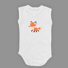 Mnk Baby & Kids Tilki Baskılı Bebek Body Zıbın Çıtçıtlı Badi